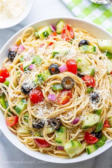 Spaghetti Salad Recipe Saving Room For Dessert