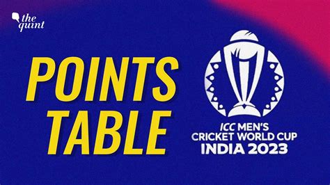 Cricket World Cup 2023 Points Table India Won Against England Today