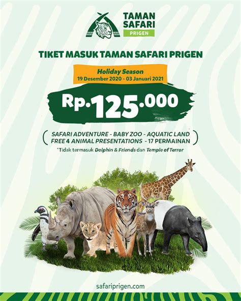 Taman Safari Prigen Holiday Season Promo Spesial Harga Tiket Masuk