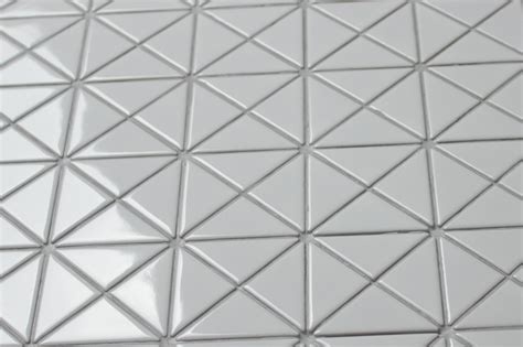 2 Pure White Glossy Porcelain Triangle Mosaic Wall Tile Patterns For