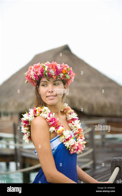 Tahitian Girl Moorea Island Society Islands French Polynesia South