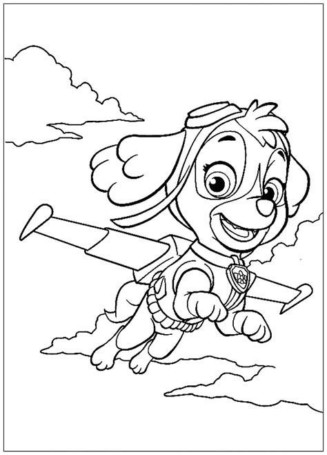 Coloriage Pat Patrouille Stella Gratuit