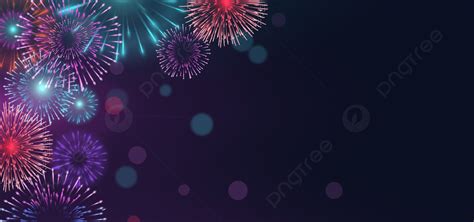 Happy New Year Fireworks Party Background Desktop Wallpaper Pc