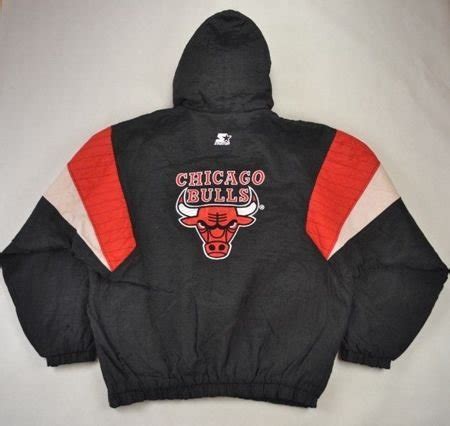 Team color and contrast striped knit collar, cuffs, and bottom band. CHICAGO BULLS NBA STARTER JACKET L | BASKETBALL BASKETBALL ...