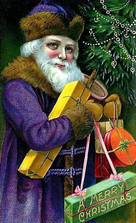Victorian Father Christmas Holiday Card By Rtfx On Etsy Christmas