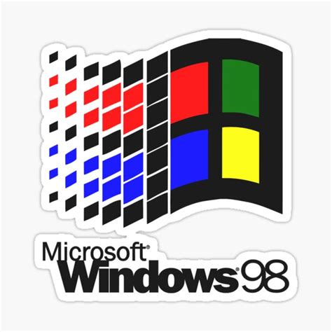 Microsoft Windows 98 Sticker For Sale By Bonitasmith Redbubble