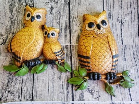 Maybe you would like to learn more about one of these? Vintage Owl Family Homco Wall Hangings, Retro 70's Decor, Plastic Sculpted Owls, Woodland ...