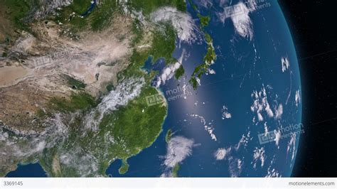 Earth 3d View From Space Asia Stock Animation 3369145