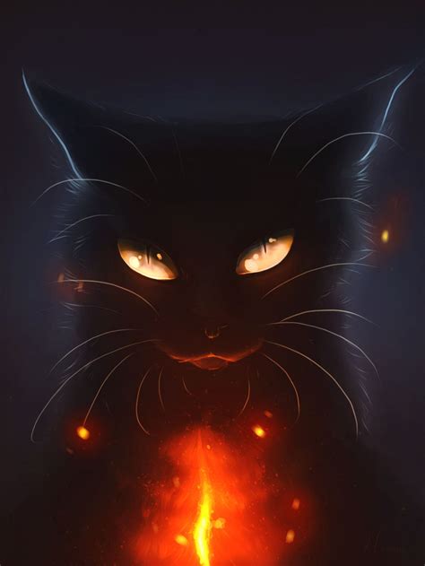 Deviantart Mizu No Akira Black Dark Cat Art Beautiful