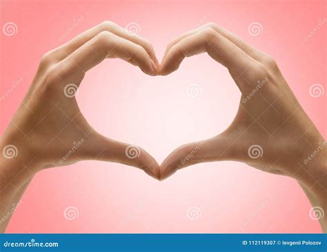 Female Hands Form Heart Shape Stock Image Image Of Romance Close