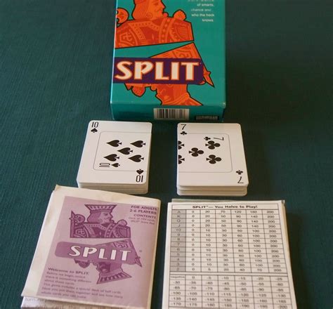 Spit is a very fast paced game of cards so it's highly recommended that you don't use your favorite or best deck as it's known to. Split The Card Game Of Two Halves Parker Brothers 2001 VGC - Other Card Games & Poker