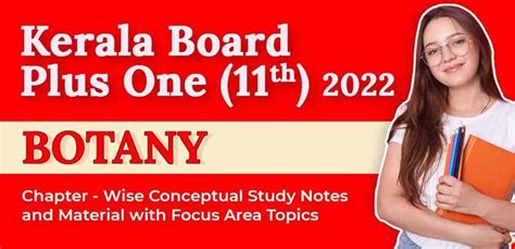 Kerala Board Plus One 11th 2022 Botany Chapter Wise Conceptual