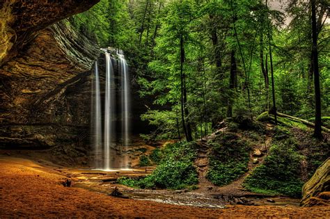 Hd Wallpaper Waterfalls And Trees Wallpaper Forest Logan Ohio