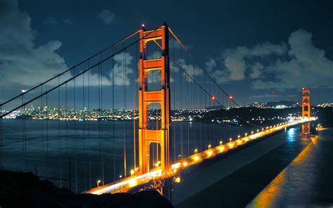 Night Golden Gate Bridge Macbook Air Wallpaper Download Allmacwallpaper