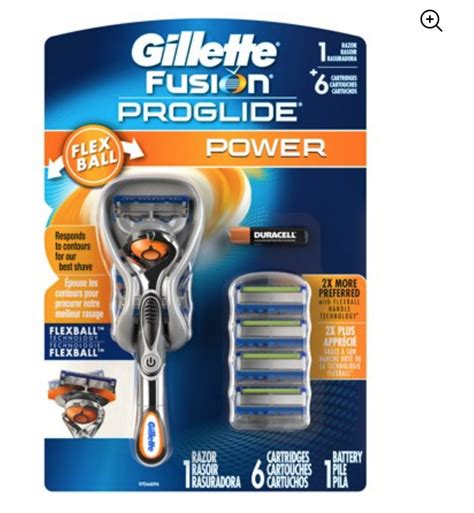 gillette fusion proglide power men s razor with flexball handle technology 6 razors blades 1