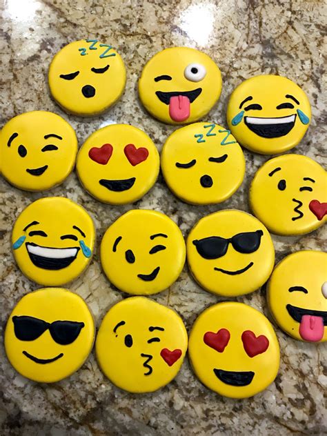 Emoji Cookies Etsy