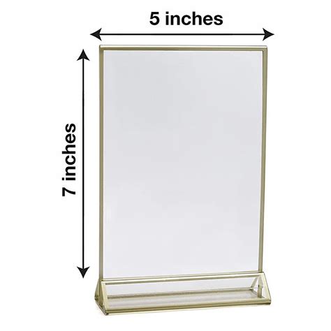 super star quality clear acrylic double sided frames display holder with vertical stand and 3mm