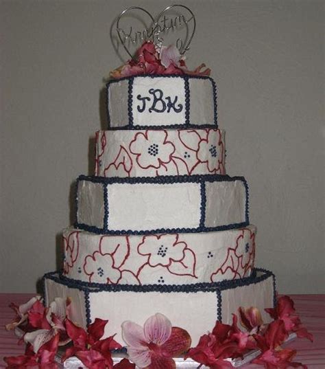 Katies Cakes Red White And Blue Wedding Cake