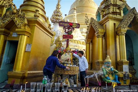 Shwedagon Pagoda At Sunrise Yangons Golden Stupa She Wanders Miles