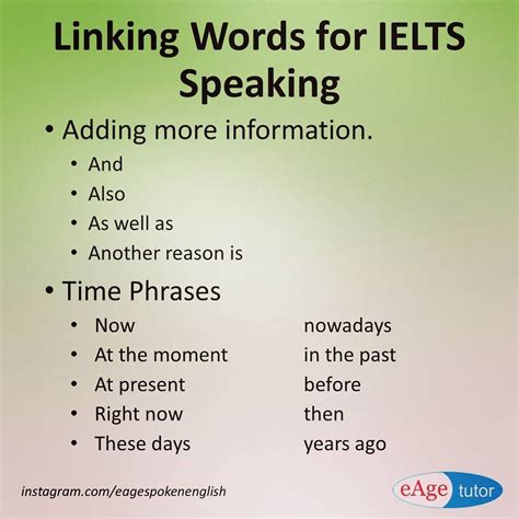 Eage Spoken English On Instagram Ielts Speaking Tips Use These