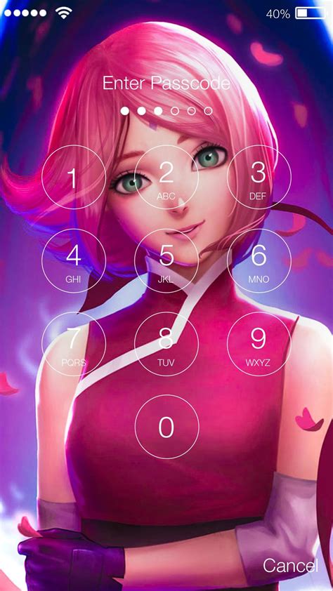 Скачать Sakura Haruno Anime Lock Screen Password Security Apk для Android