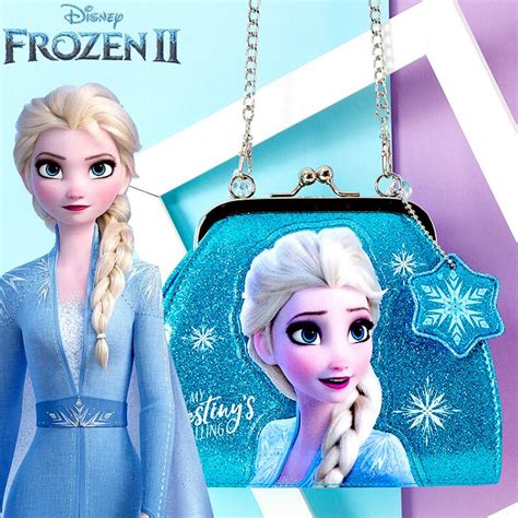 Disney Frozen Cartoon Messenger Bag Shoulder Pu Girls Fashion Handbag Anna Elsa Shopping Bag