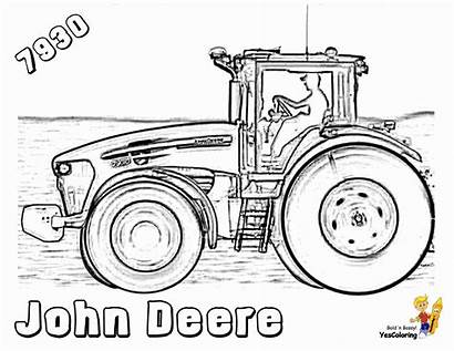 Tractor Coloring John Deere Deer Tractors Pages