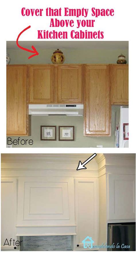 To even use the cabinet, the doors must be opened, which requires the top of the fridge to empty! 20 Inexpensive Ways to Dress Up Your Home with Molding ...