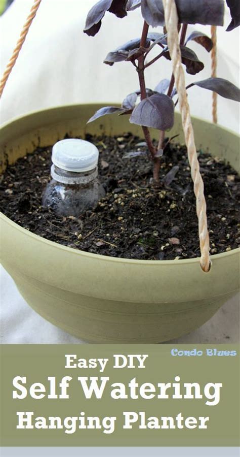 How To Make A Hanging Self Watering Herb Garden Diy Self Watering