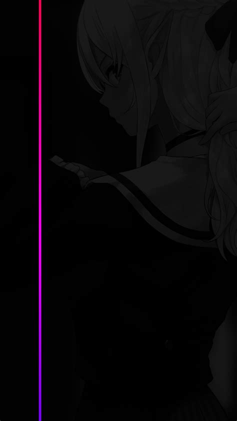 Gradient Minimalism Dark Anime Girls Monochrome Wallpaper Resolution