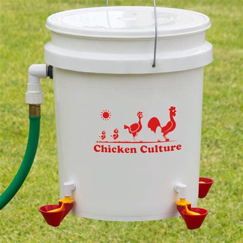In the past we provided water for our flock of backyard chickens using all sorts of dishes then, after some experimenting, my husband made a simple, cheap, diy waterer using an old paint bucket and a few waterer nipples. Automatic Chicken Waterer Kit (Bucket NOT Included) - New ...