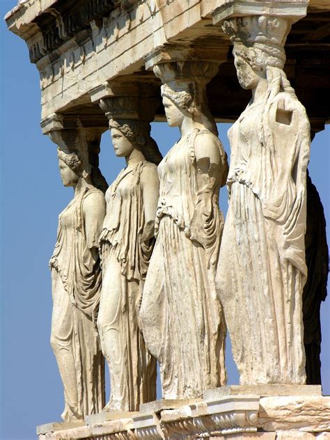 Greece 0121 The Caryatids Greek Art Ancient Greek Sculpture Ancient Greek Art