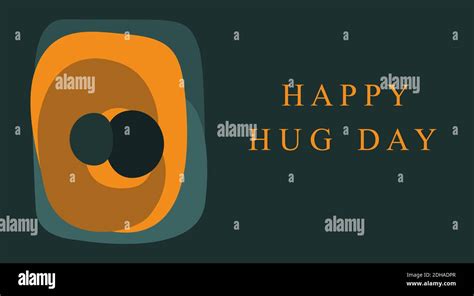 Happy Hug Day Abstract Illustration View From Above Vector