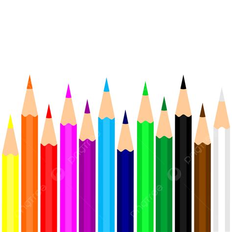Colored Pencils Clipart Hd Png Colored Pencils In Various Colors
