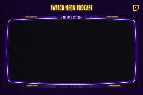 Neon Podcast Twitch Kit Design Cuts