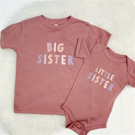 Big Sister Little Sister T Shirt Set Pink By Lovetree Design
