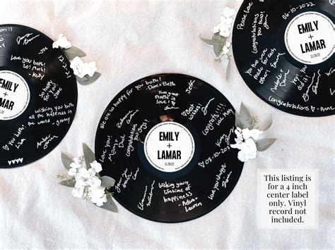 Custom Label For 12 Inch Vinyl Record Bold Text Personalized Etsy