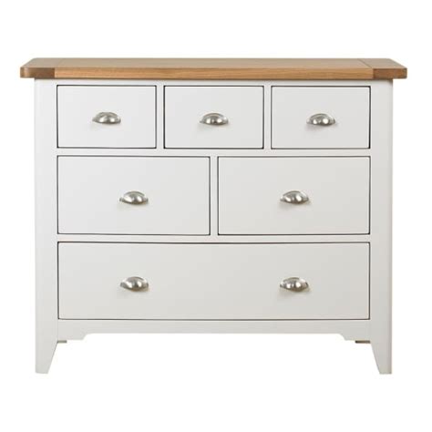 St Ives Oak Wood Wide Chest Of Drawers From Curiosity Interiors