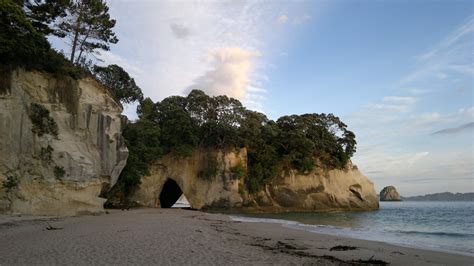 Cathedral Cove At Sunrise Coromandel New Zealand Cathedral Cove