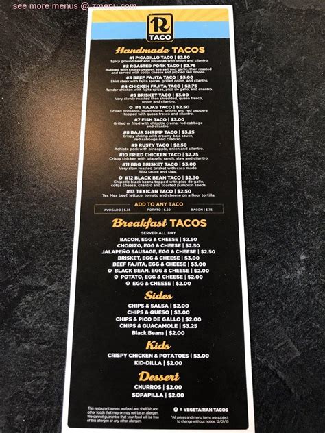 Rusty Taco Menu Prices How Do You Price A Switches