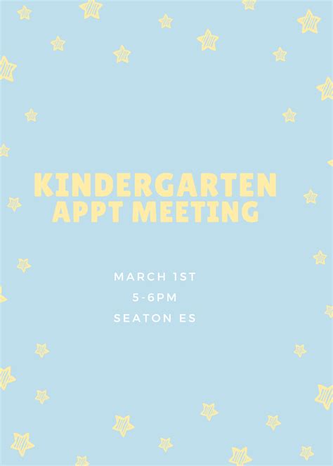 Kindergarten Appt Meeting Seaton Elementary School