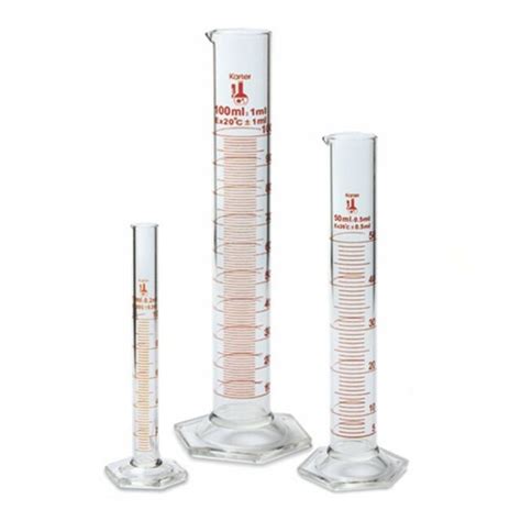 Piece Scientific Glass Beaker Measuring Graduated Lab Cylinder Set