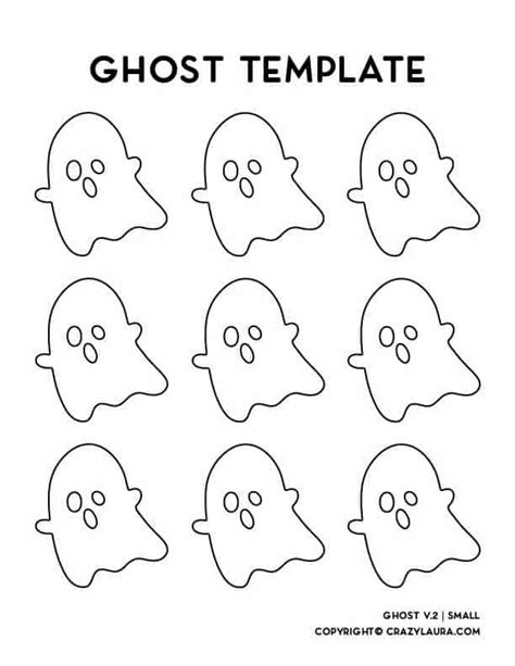 Free Ghost Template With 4 Different Variations And Shapes Ghost