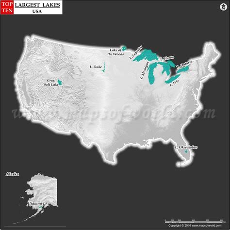 Largest Lakes In The Us Top Ten Lake Great Lakes Ten