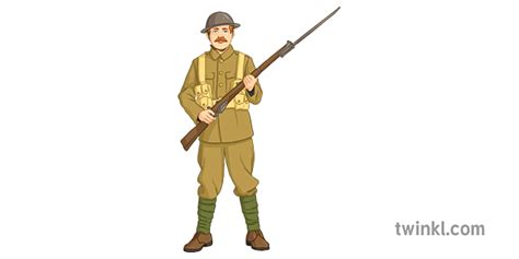 Wwi British Soldier History People Secondary Illustration Twinkl