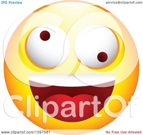 Clipart Yellow Silly Cartoon Smiley Emoticon Face Royalty Free Vector