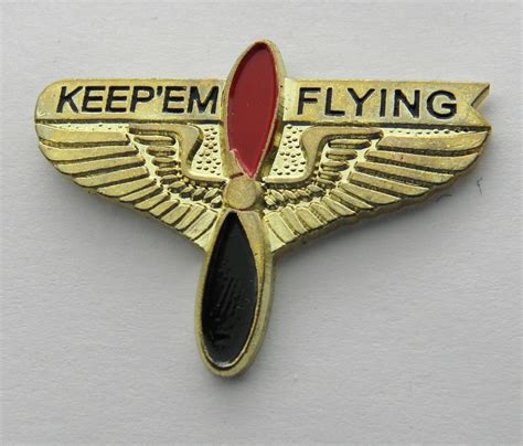 Keep Em Flying Prop Propeller Wings Aviation Lapel Pin Badge 1 Inch