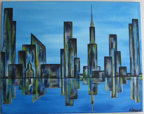 Items Similar To Abstract Cityscape Painting Original On Etsy
