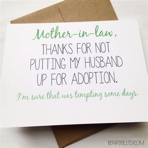 Mother In Law Card Mothers Day Card Mom Birthday Card