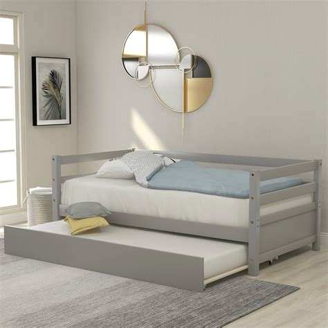 In other words, it's a daybed with trundle. Merax Solid Wood Daybed with Trundle, Twin, Multiple ...